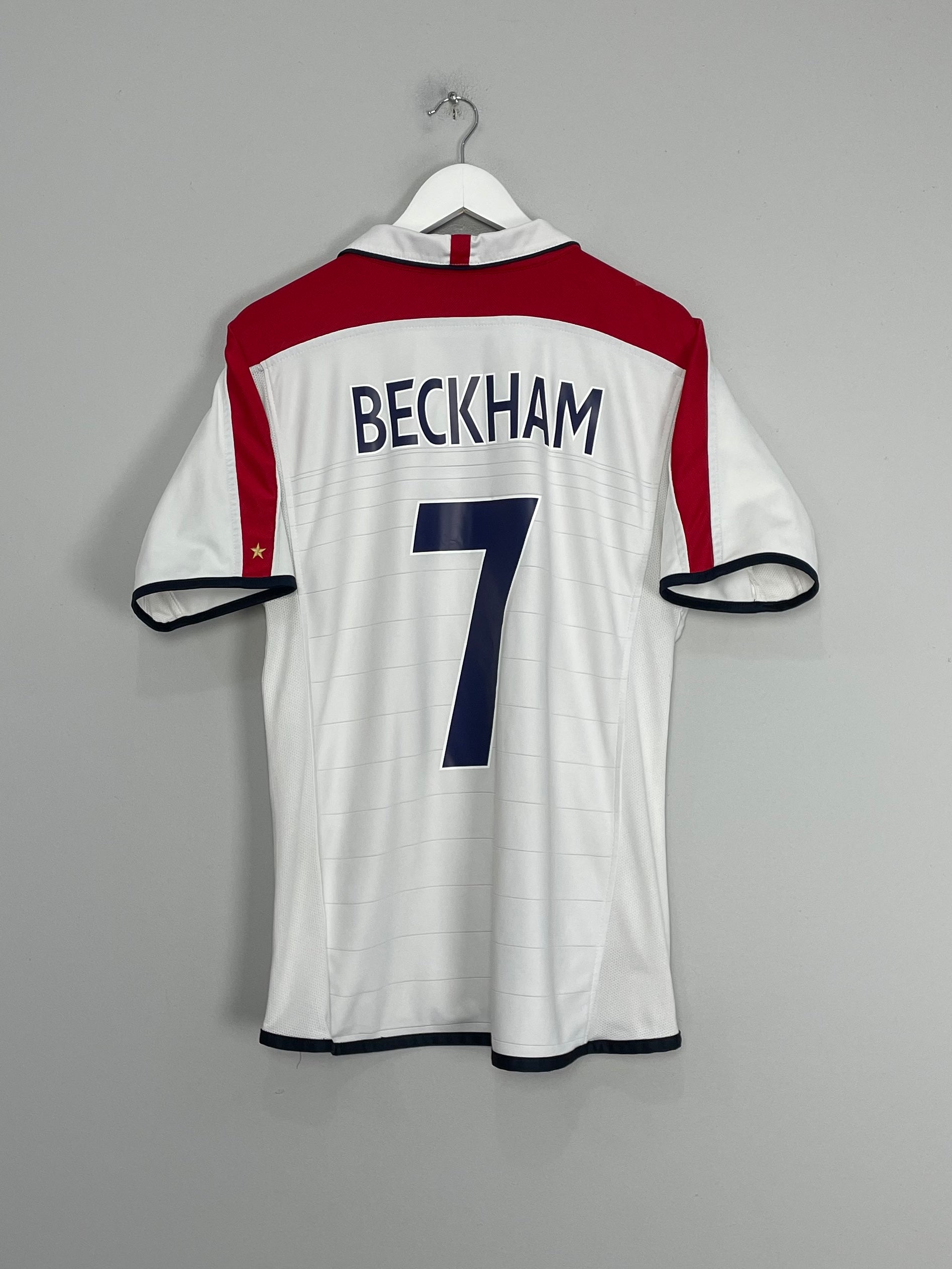 2003/05 ENGLAND BECKHAM #7 HOME SHIRT (M) UMBRO