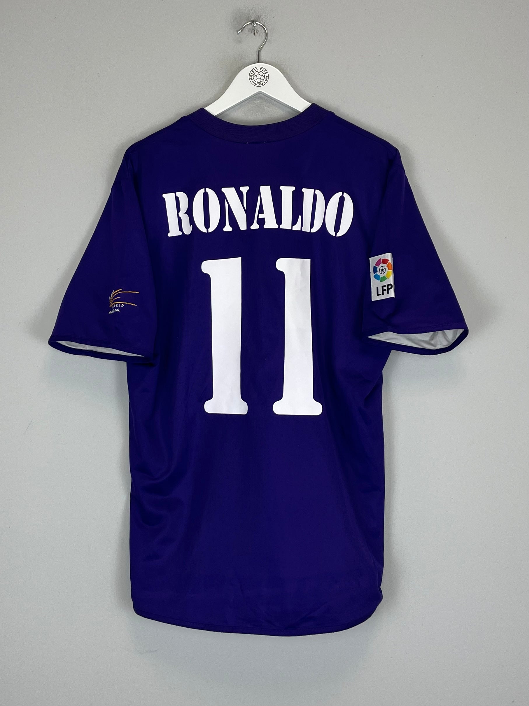 2002/03 REAL MADRID RONALDO #11 CENTENARY THIRD SHIRT (L) ADIDAS