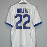 2009/10 INTER MILAN MILITO #22 AWAY SHIRT (XL) ADIDAS