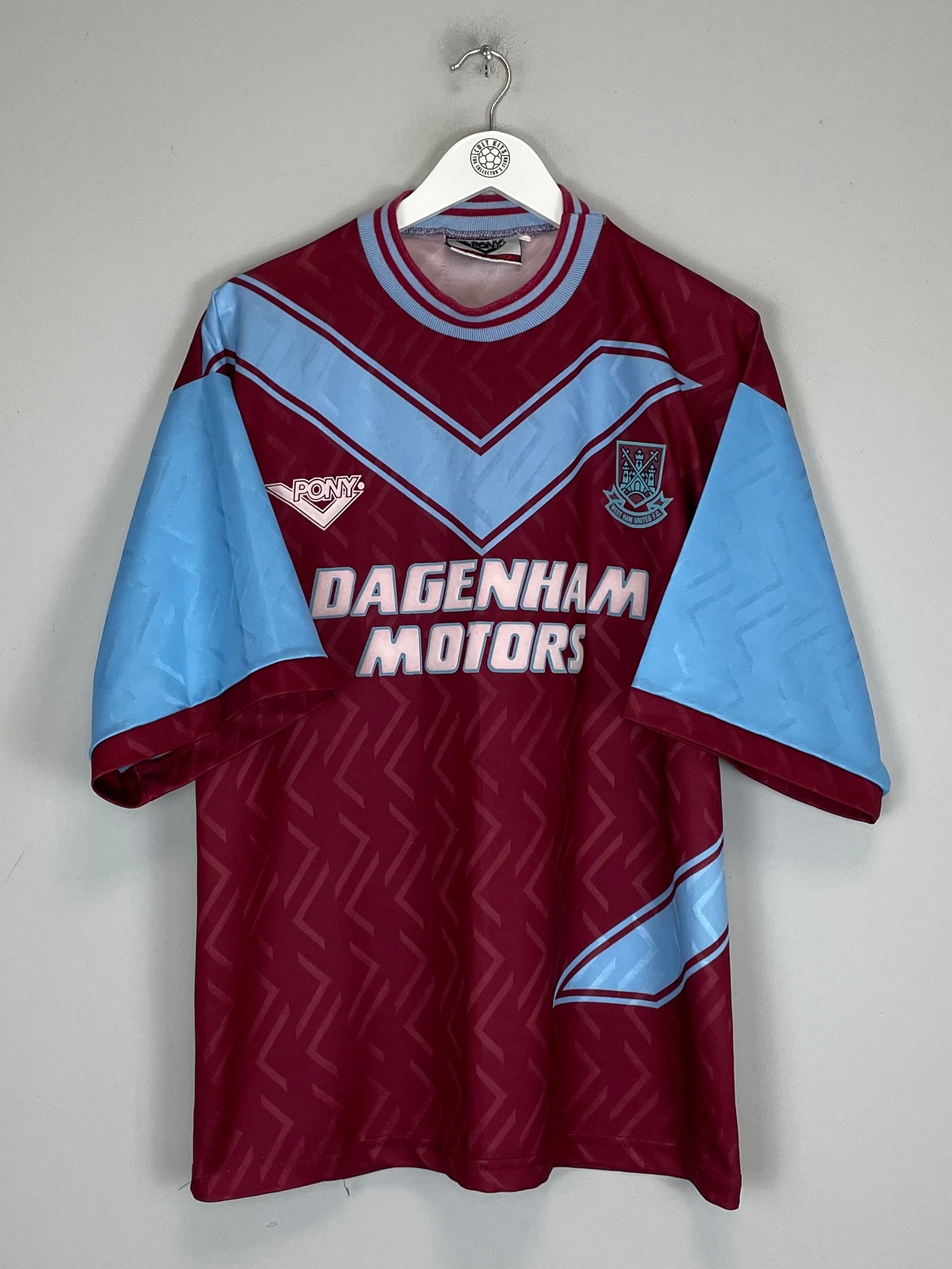 1993/95 WEST HAM HOME SHIRT (L) PONY