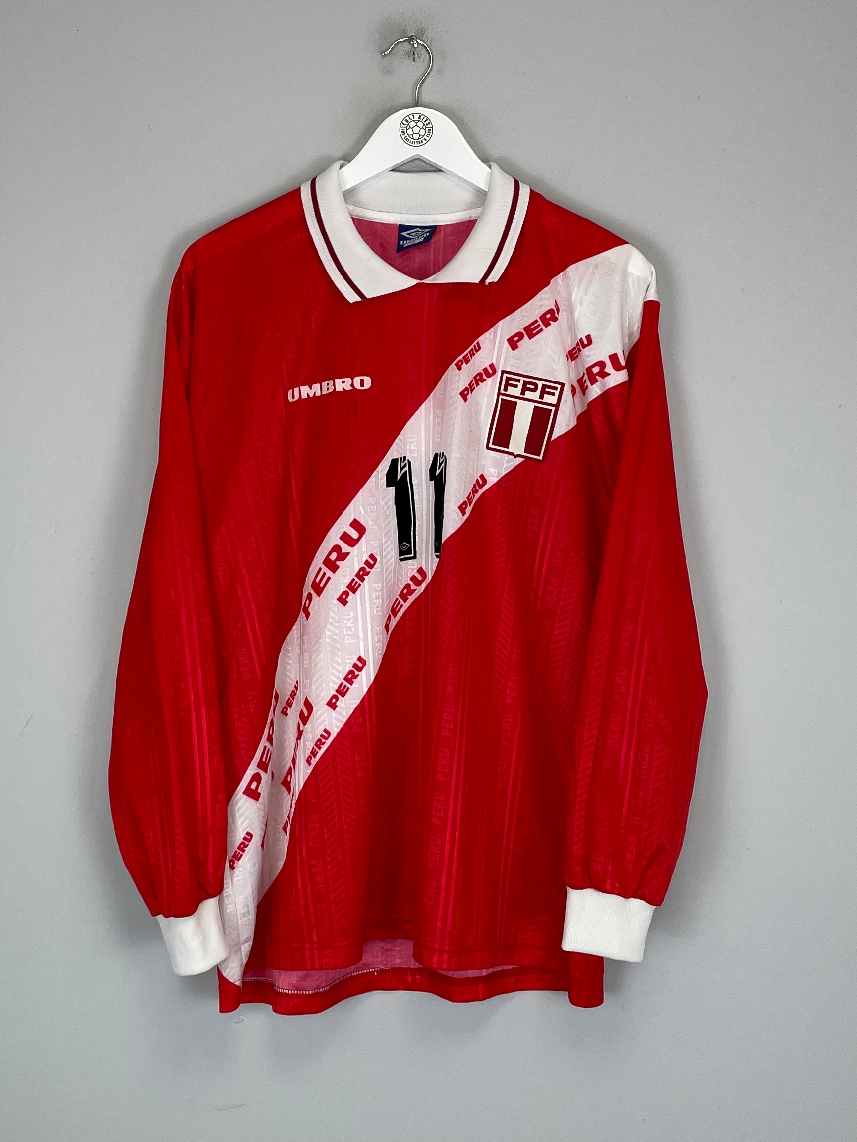 1996/97 PERU #11 L/S AWAY SHIRT (XL) UMBRO