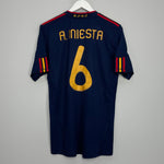 2010/11 SPAIN INIESTA #6 AWAY SHIRT (M) ADIDAS