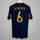 2010/11 SPAIN INIESTA #6 AWAY SHIRT (M) ADIDAS