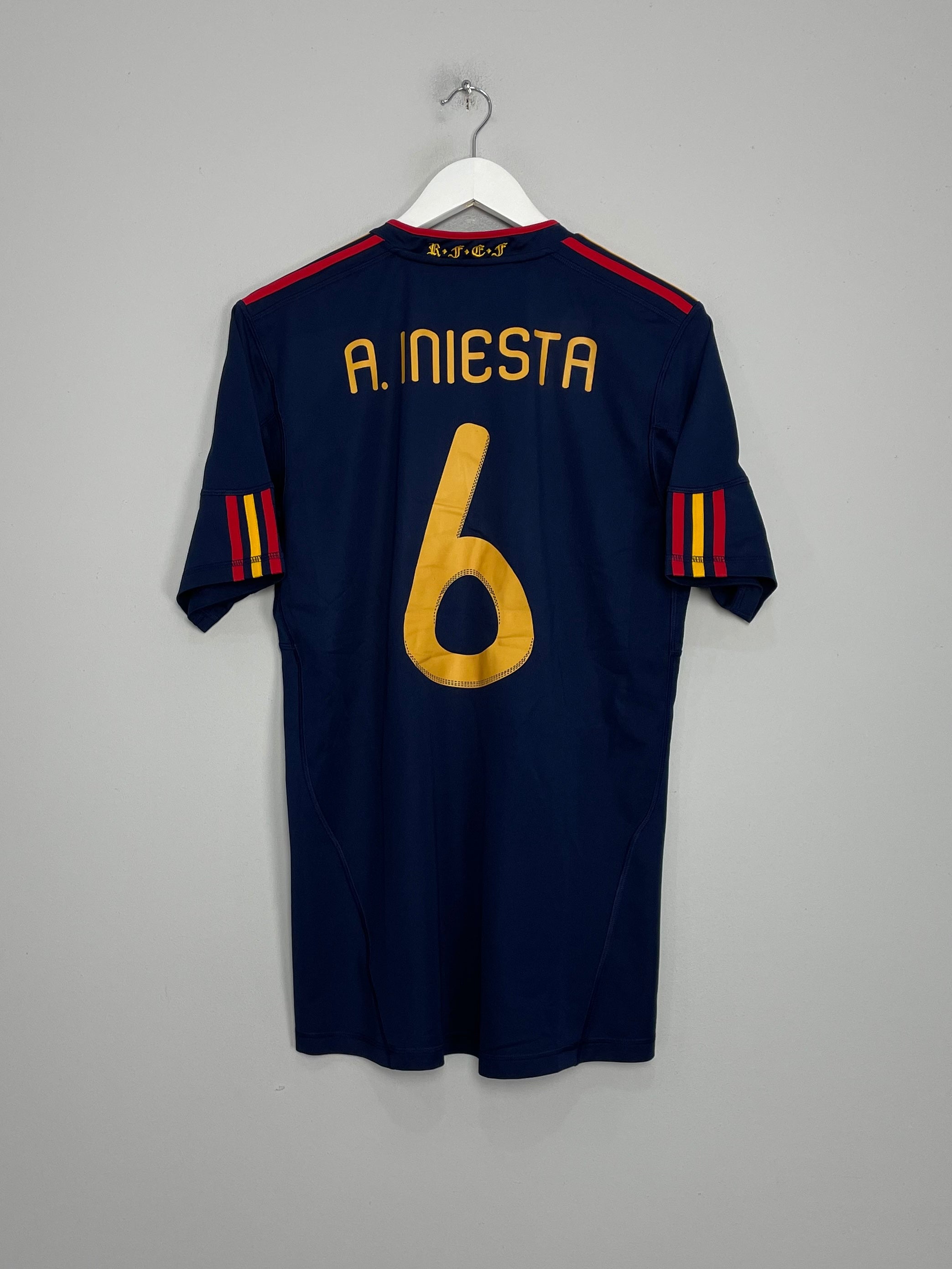 2010/11 SPAIN INIESTA #6 AWAY SHIRT (M) ADIDAS