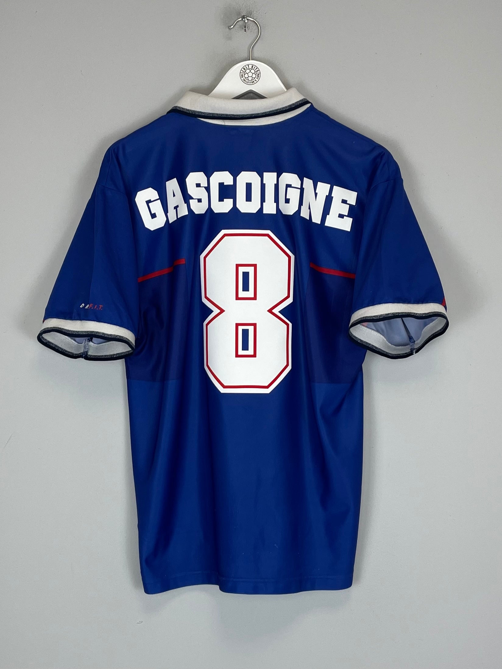 1997/99 RANGERS GASCOIGNE #8 HOME SHIRT (L) NIKE