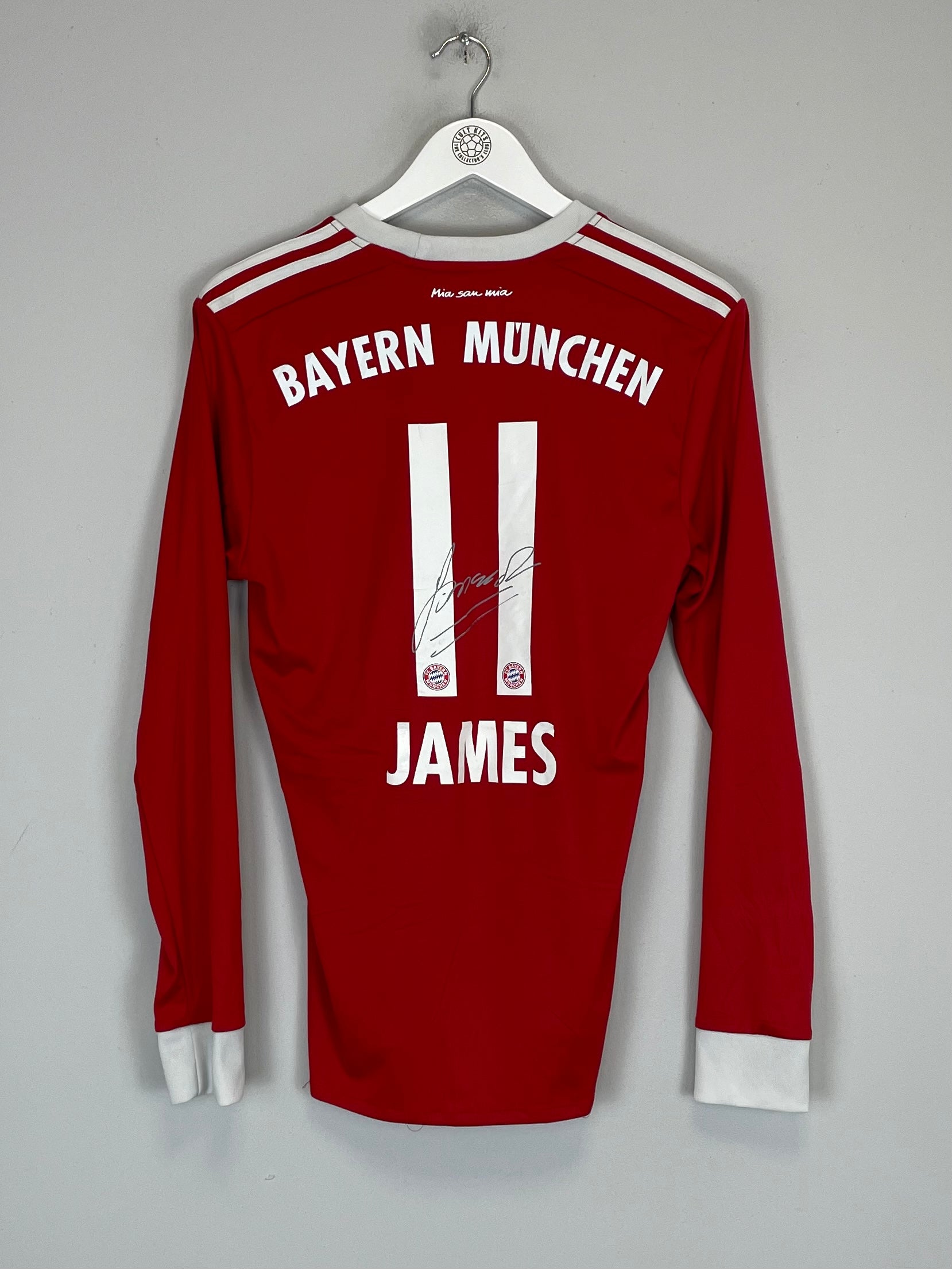 2017/18 BAYERN MUNICH JAMES #11 *SIGNED* L/S HOME SHIRT (S) ADIDAS