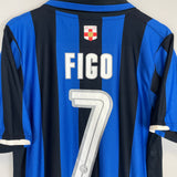 2007/08 INTER MILAN FIGO #7 *CENTENARY* HOME SHIRT (M) NIKE