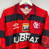 1995/96 FLAMENGO *CENTENARY* HOME SHIRT (L) UMBRO