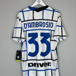 2020/21 INTER MILAN D'AMBROSIO #33 *BNWT* AWAY SHIRT (L) NIKE