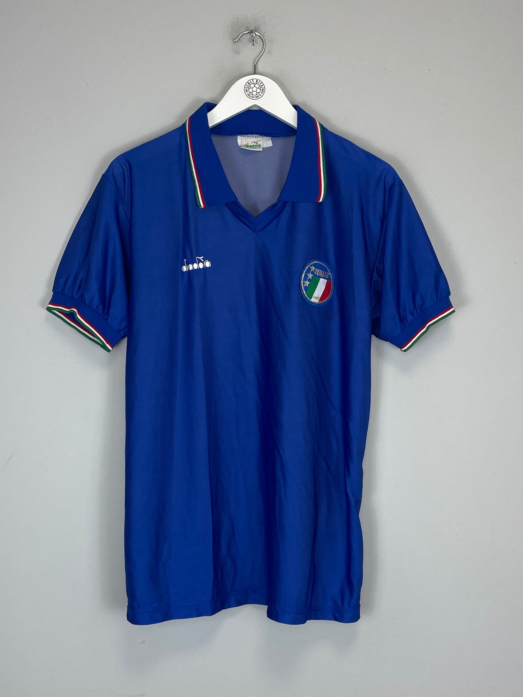 1986/91 ITALY HOME SHIRT (L) DIADORA