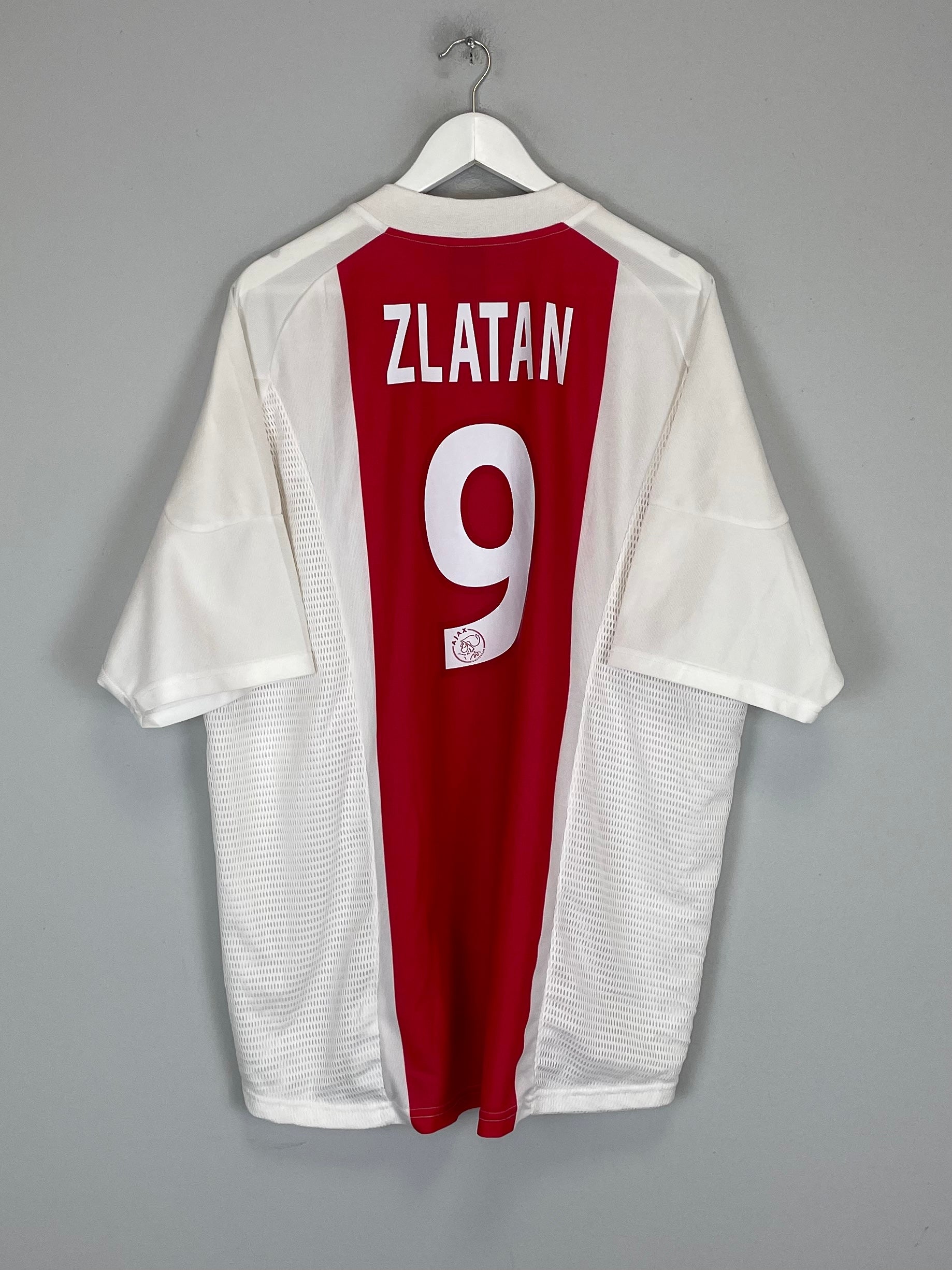 2002/04 AJAX ZLATAN #9 HOME SHIRT (XXL) ADIDAS