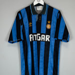 1991/92 INTER MILAN HOME SHIRT (M) UMBRO