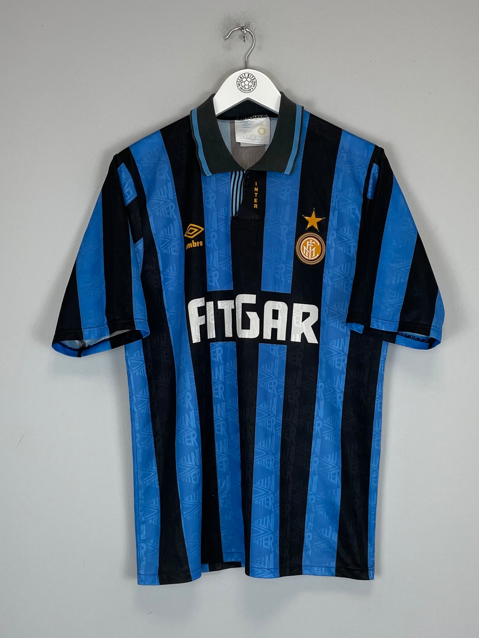 1991/92 INTER MILAN HOME SHIRT (M) UMBRO