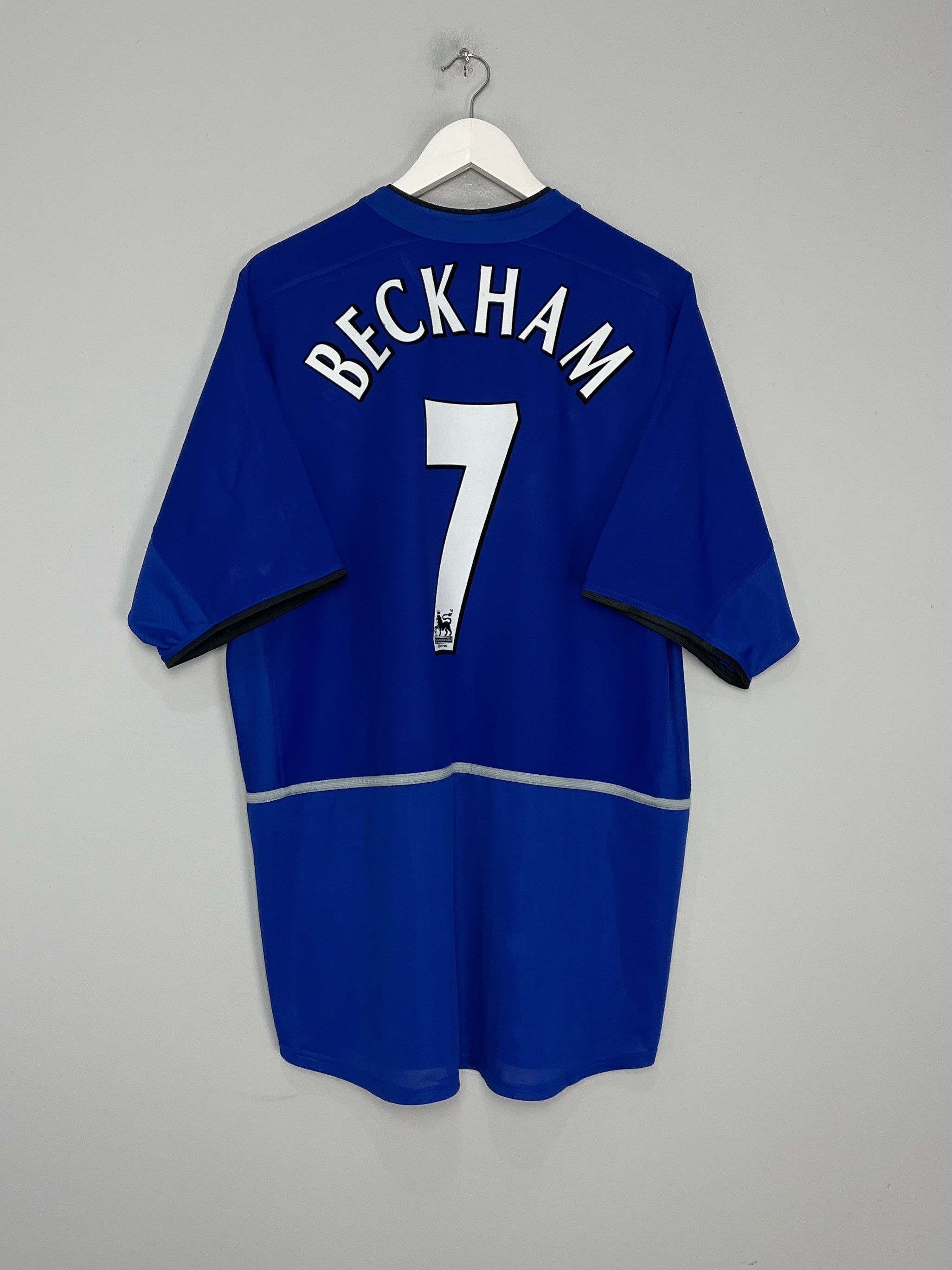 2002/03 MANCHESTER UNITED BECKHAM #7 THIRD SHIRT (XL) NIKE