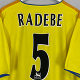 2002/03 LEEDS UNITED RADEBE #5 AWAY SHIRT (XL) NIKE