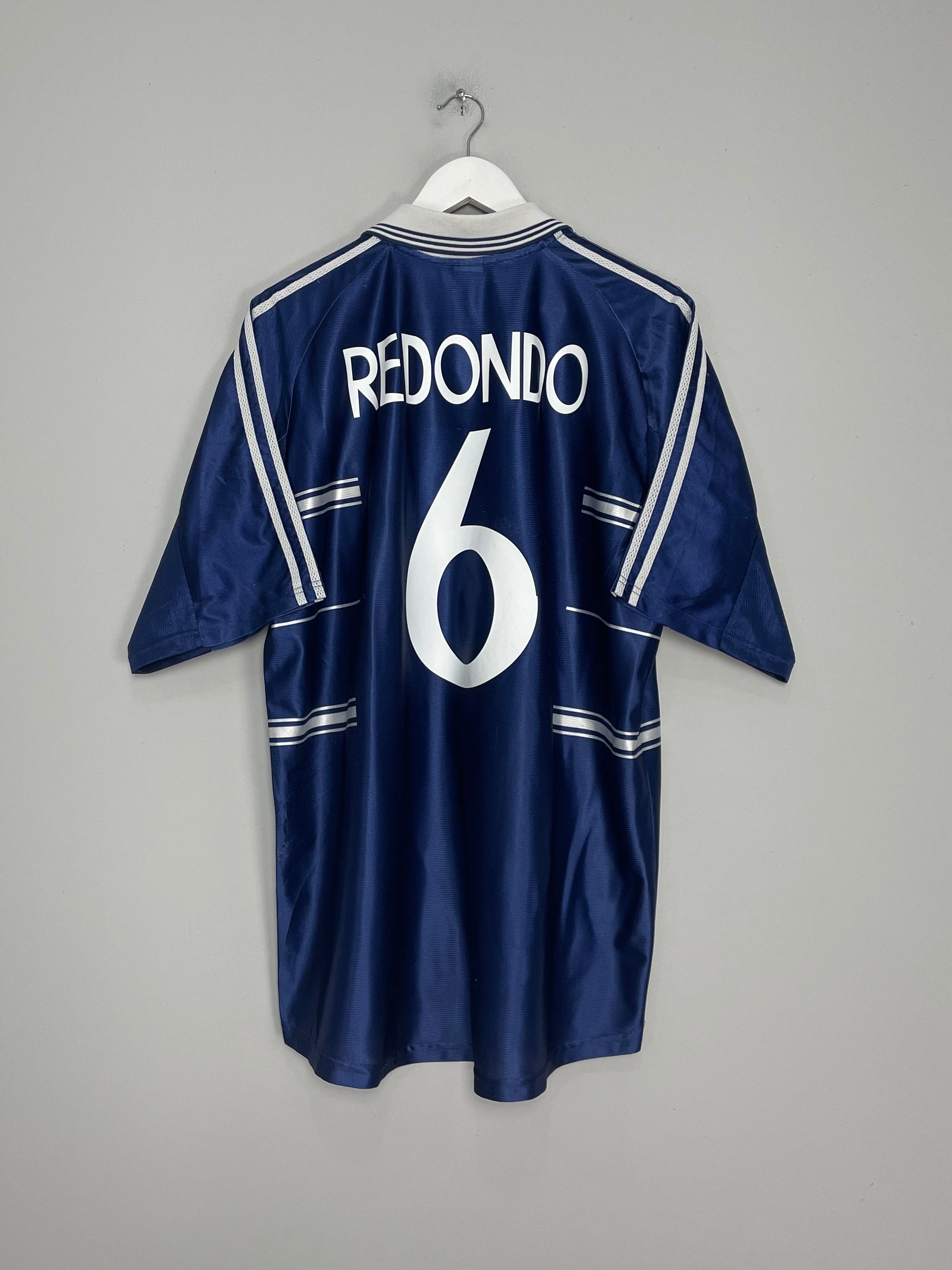 1998/99 REAL MADRID REDONDO #6 AWAY SHIRT (XL) ADIDAS