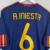 2010/11 SPAIN A.INIESTA #6 AWAY SHIRT (XXL) ADIDAS