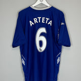 2007/08 EVERTON ARTETA #6 HOME SHIRT (XL) UMBRO