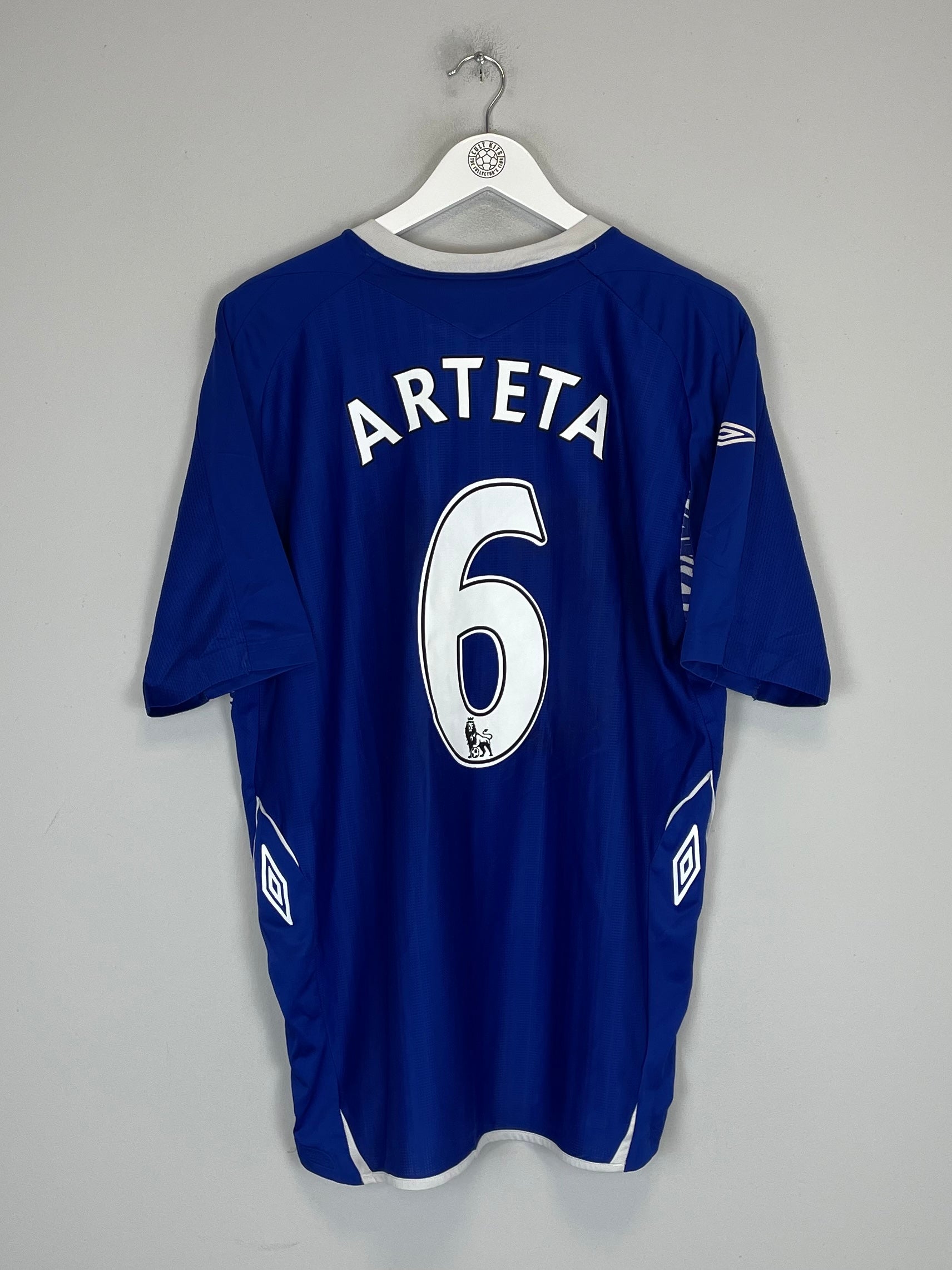 2007/08 EVERTON ARTETA #6 HOME SHIRT (XL) UMBRO