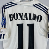 2002/03 REAL MADRID RONALDO #11 C/L HOME SHIRT (M) ADIDAS