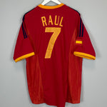 2002/04 SPAIN RAUL #7 HOME SHIRT (L) ADIDAS