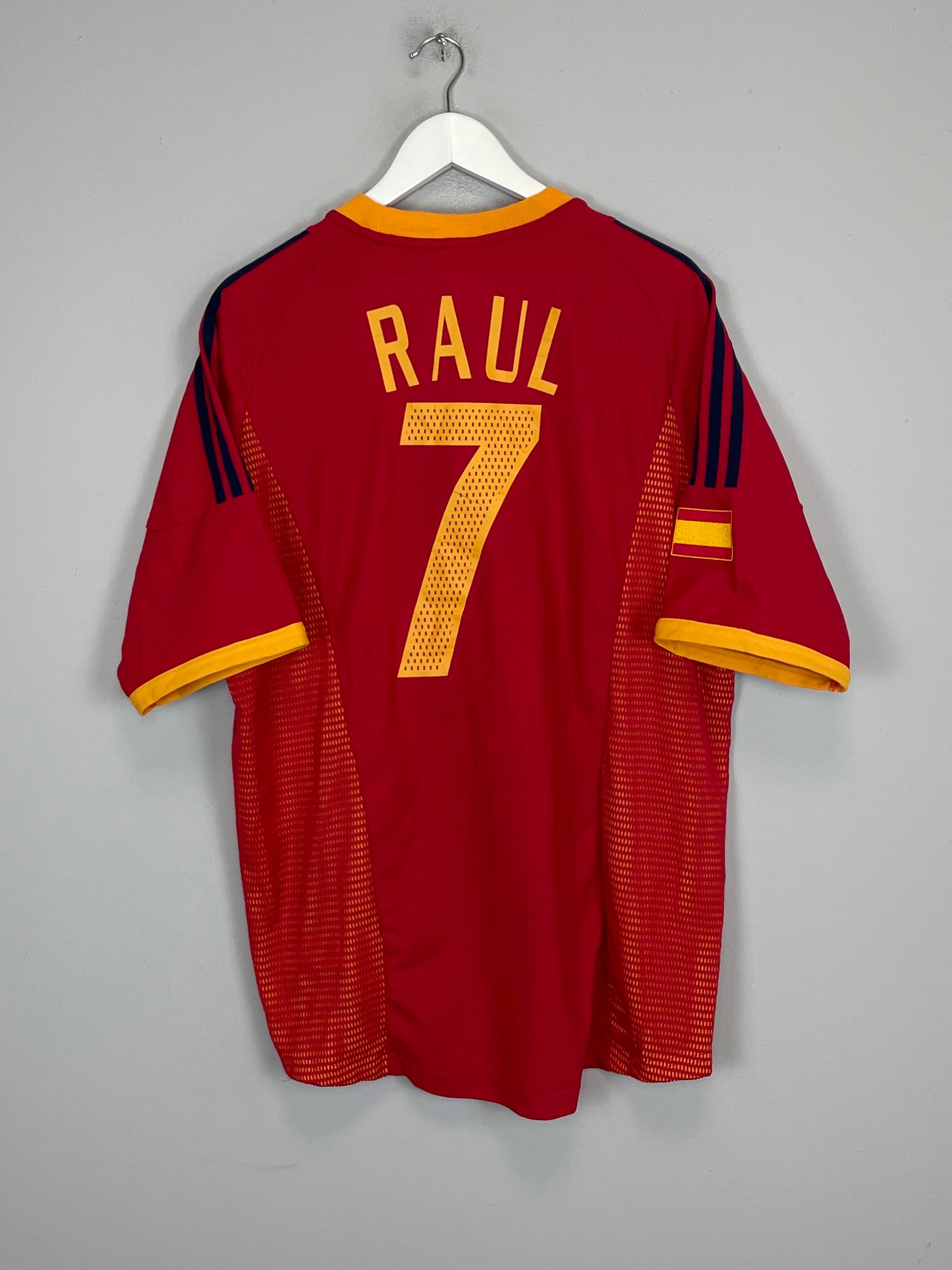 2002/04 SPAIN RAUL #7 HOME SHIRT (L) ADIDAS