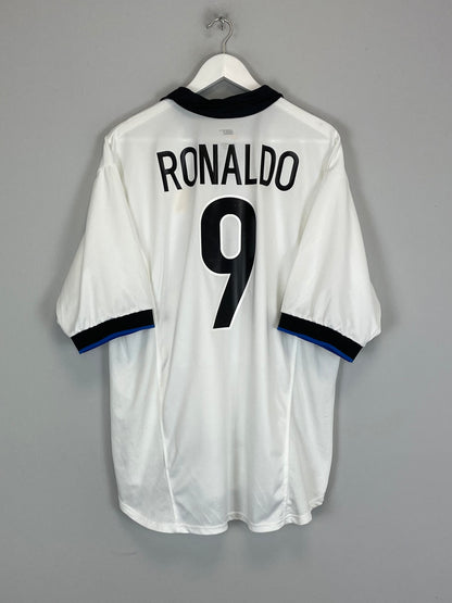 1998/99 INTER MILAN RONALDO #9 AWAY SHIRT (XL) NIKE