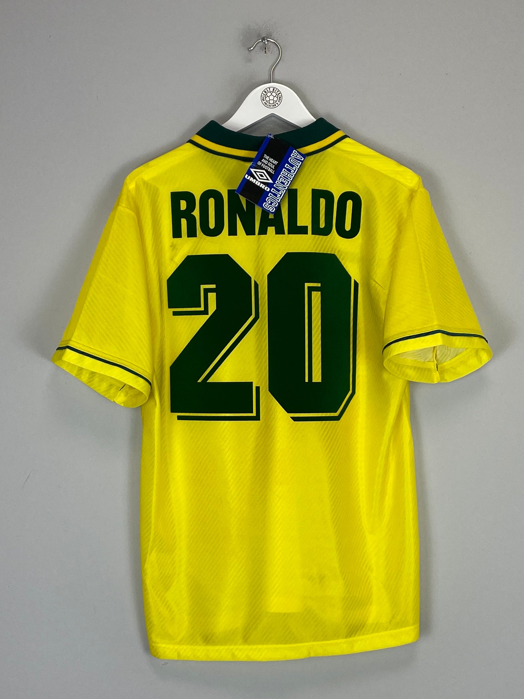 1994/96 BRAZIL RONALDO #20 *BNWT* HOME SHIRT (M) UMBRO