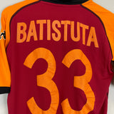 2002/03 ROMA BATISTUTA #33 EUROPEAN HOME SHIRT (M) KAPPA