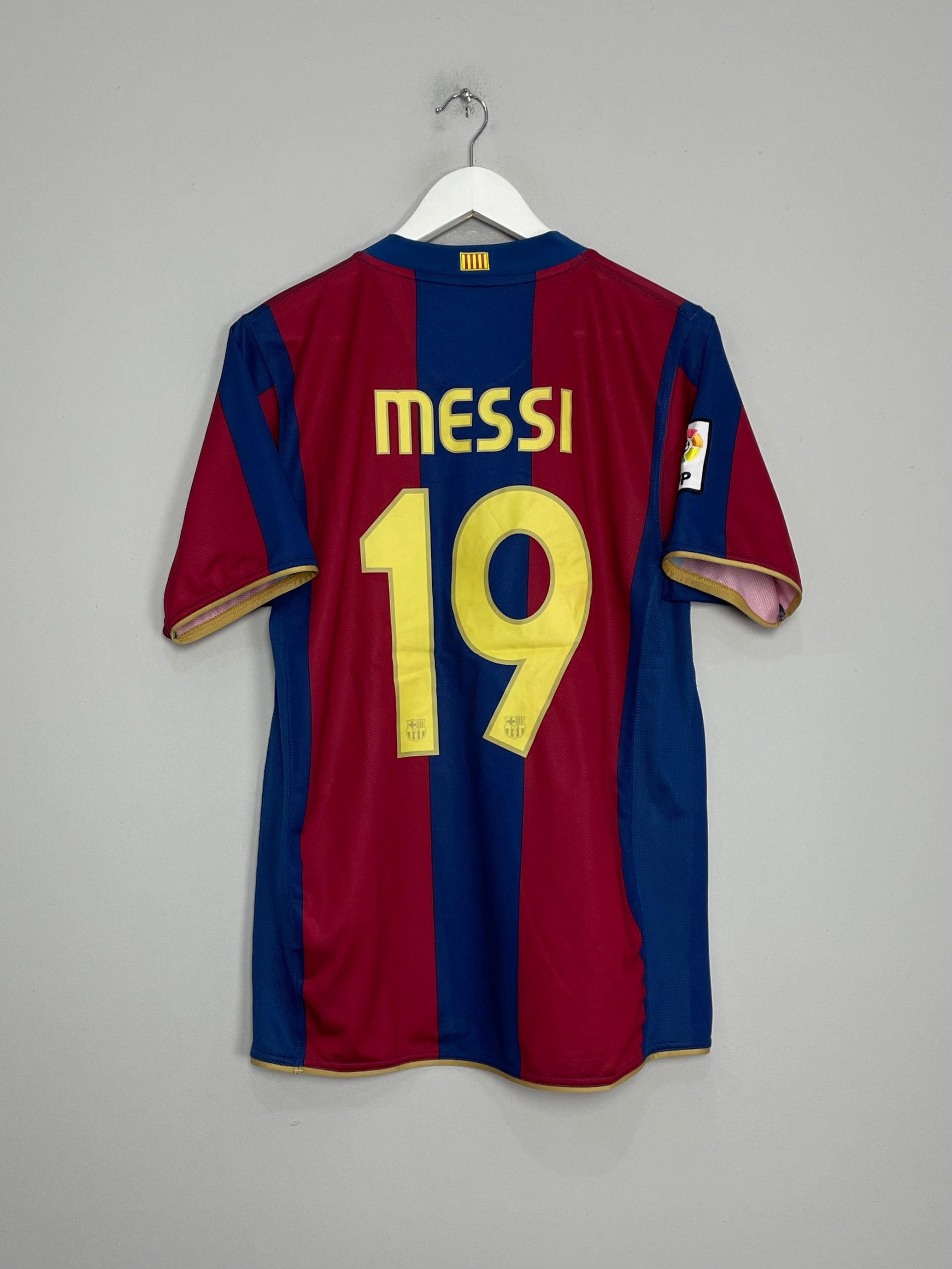 2007/08 BARCELONA MESSI #19 HOME SHIRT (M) NIKE