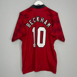 1996/98 MANCHESTER UNITED BECKHAM #10 HOME SHIRT (L) UMBRO