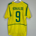 2002/04 BRAZIL RONALDO #9 HOME SHIRT (M) NIKE