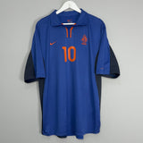 2000/02 NETHERLANDS BERGKAMP #10 AWAY SHIRT (XL) NIKE