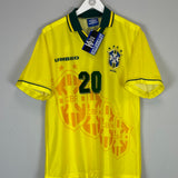 1994/96 BRAZIL RONALDO #20 *BNWT* HOME SHIRT (M) UMBRO