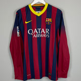 2013/14 BARCELONA PIQUE #3 L/S HOME SHIRT (L) NIKE