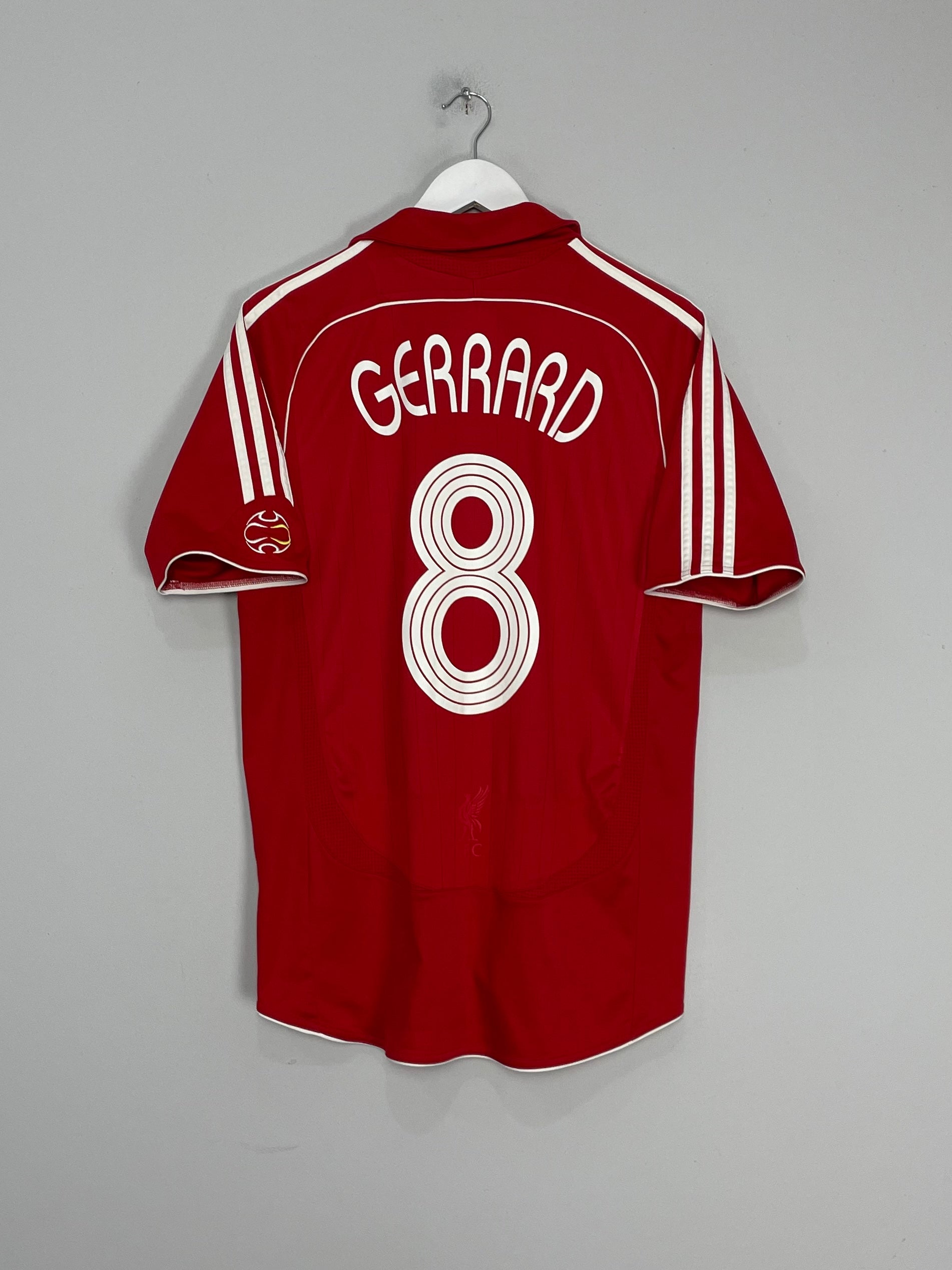 2006/08 LIVERPOOL GERRARD #8 HOME SHIRT (M) ADIDAS