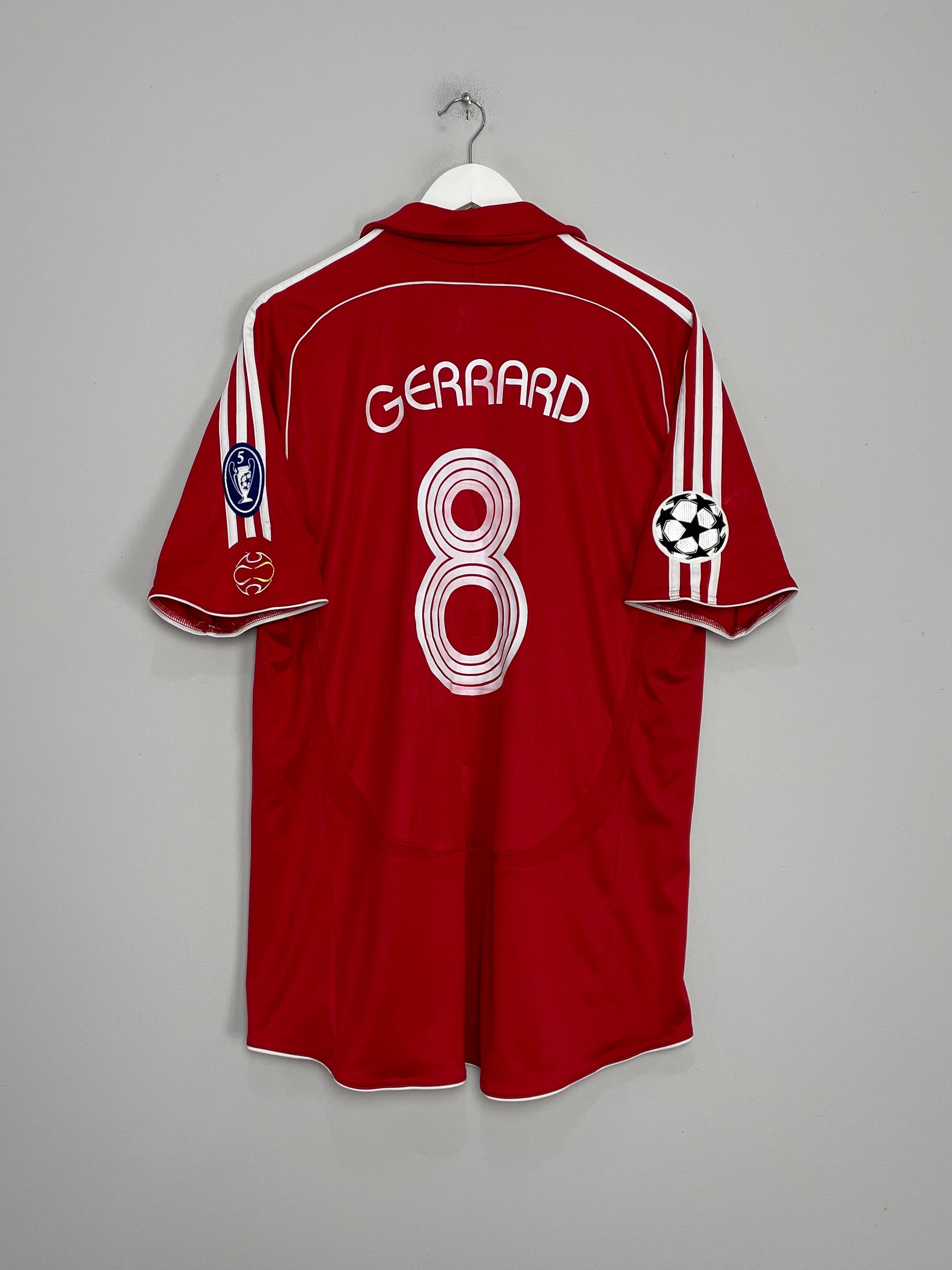 2006/08 LIVERPOOL GERRARD #8 C/L HOME SHIRT (XL) ADIDAS