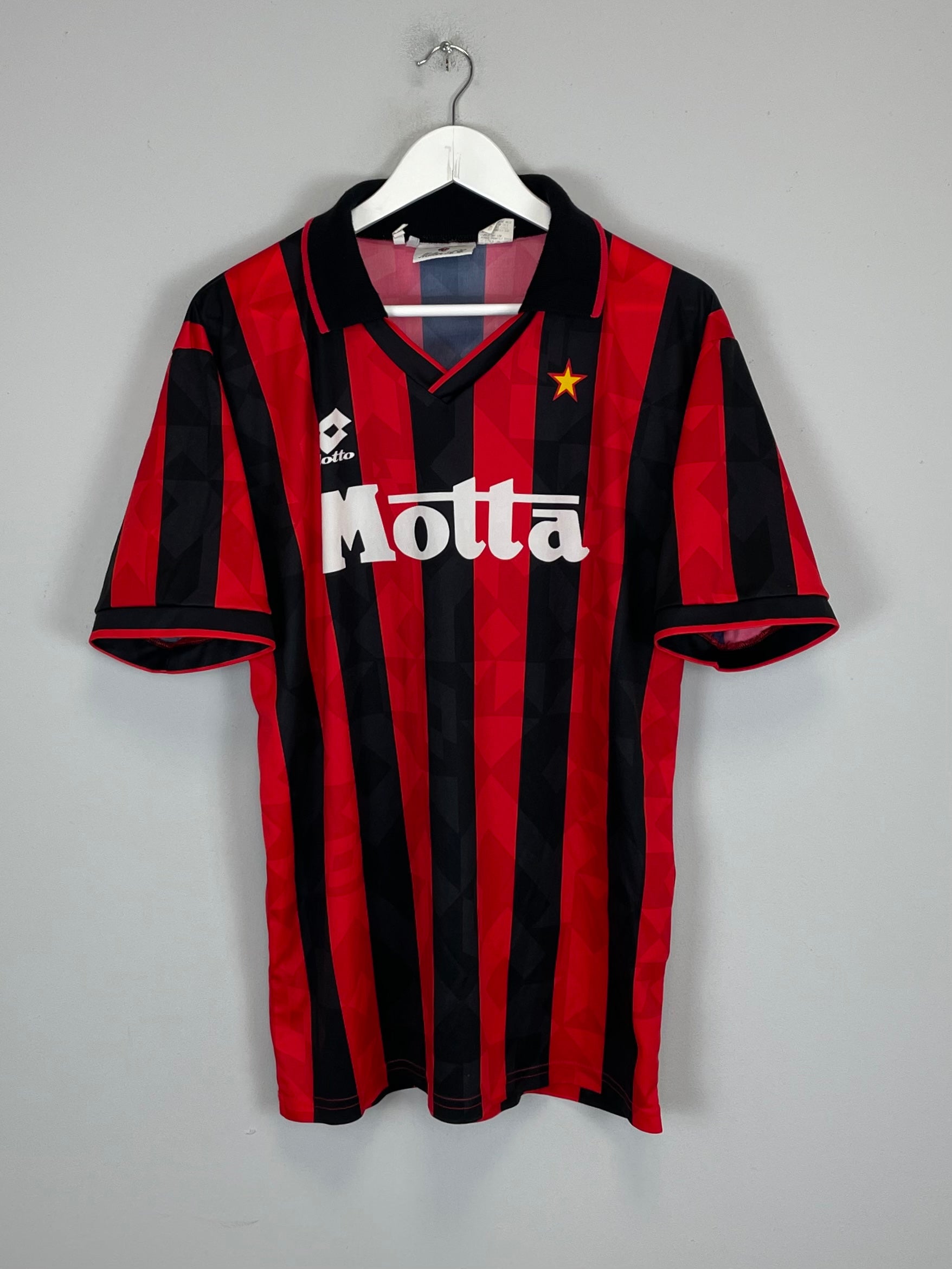 1993/94 AC MILAN HOME SHIRT (M) LOTTO