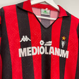 1989/90 AC MILAN L/S HOME SHIRT (M) KAPPA