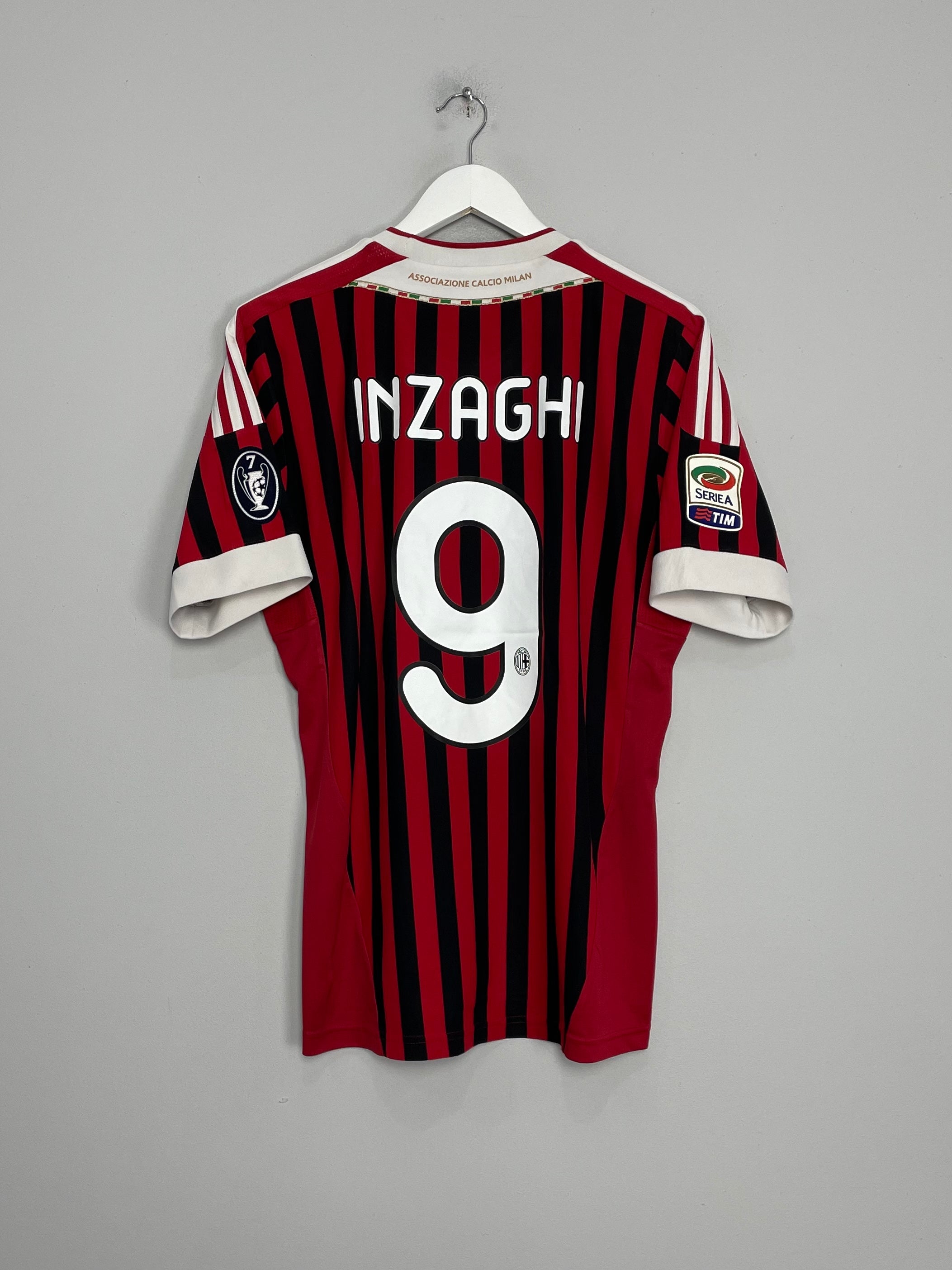 2011/12 AC MILAN INZAGHI #9 HOME SHIRT (M) ADIDAS