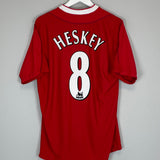 2002/04 LIVERPOOL HESKEY #8 HOME SHIRT (L) REEBOK