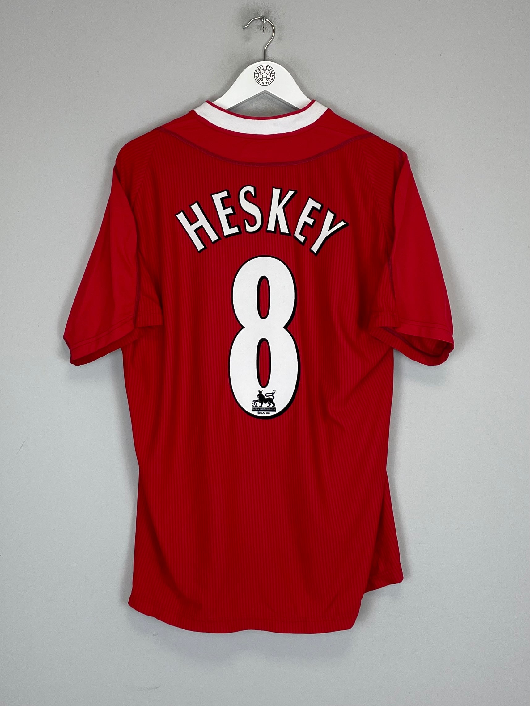 2002/04 LIVERPOOL HESKEY #8 HOME SHIRT (L) REEBOK