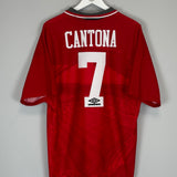 1994/96 MANCHESTER UNITED CANTONA #7 HOME SHIRT (XL) UMBRO