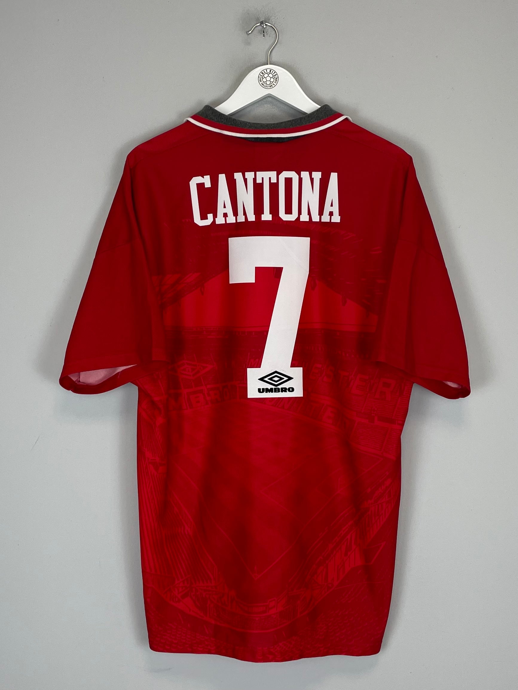 1994/96 MANCHESTER UNITED CANTONA #7 HOME SHIRT (XL) UMBRO