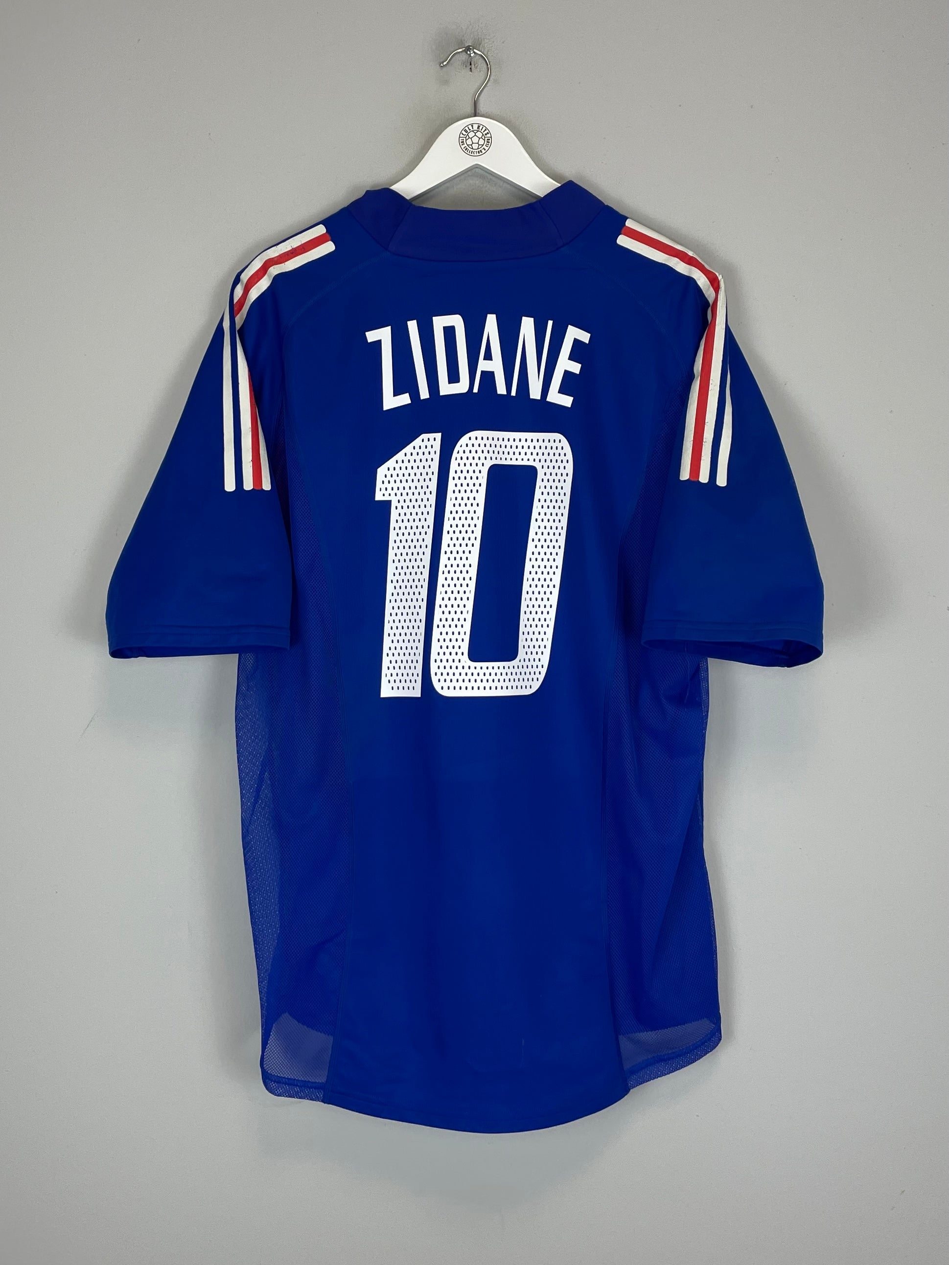 2002/04 FRANCE ZIDANE #10 *PLAYER ISSUE* HOME SHIRT (XL) ADIDAS