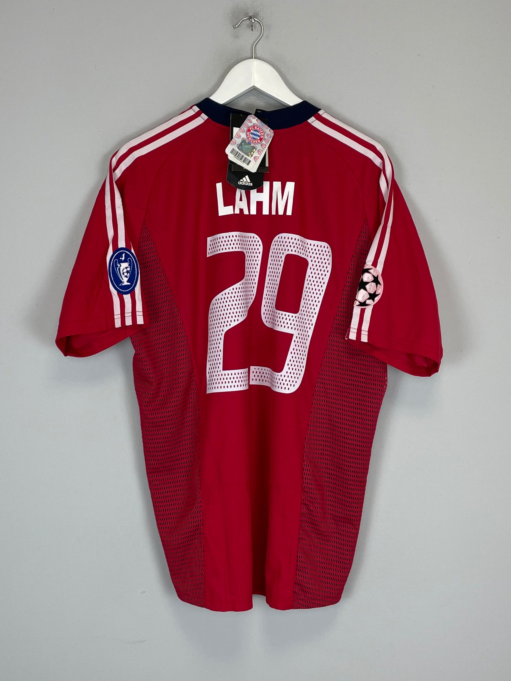 2002/04 BAYERN MUNICH LAHM #29 *BNWT* C/L HOME SHIRT (L) ADIDAS