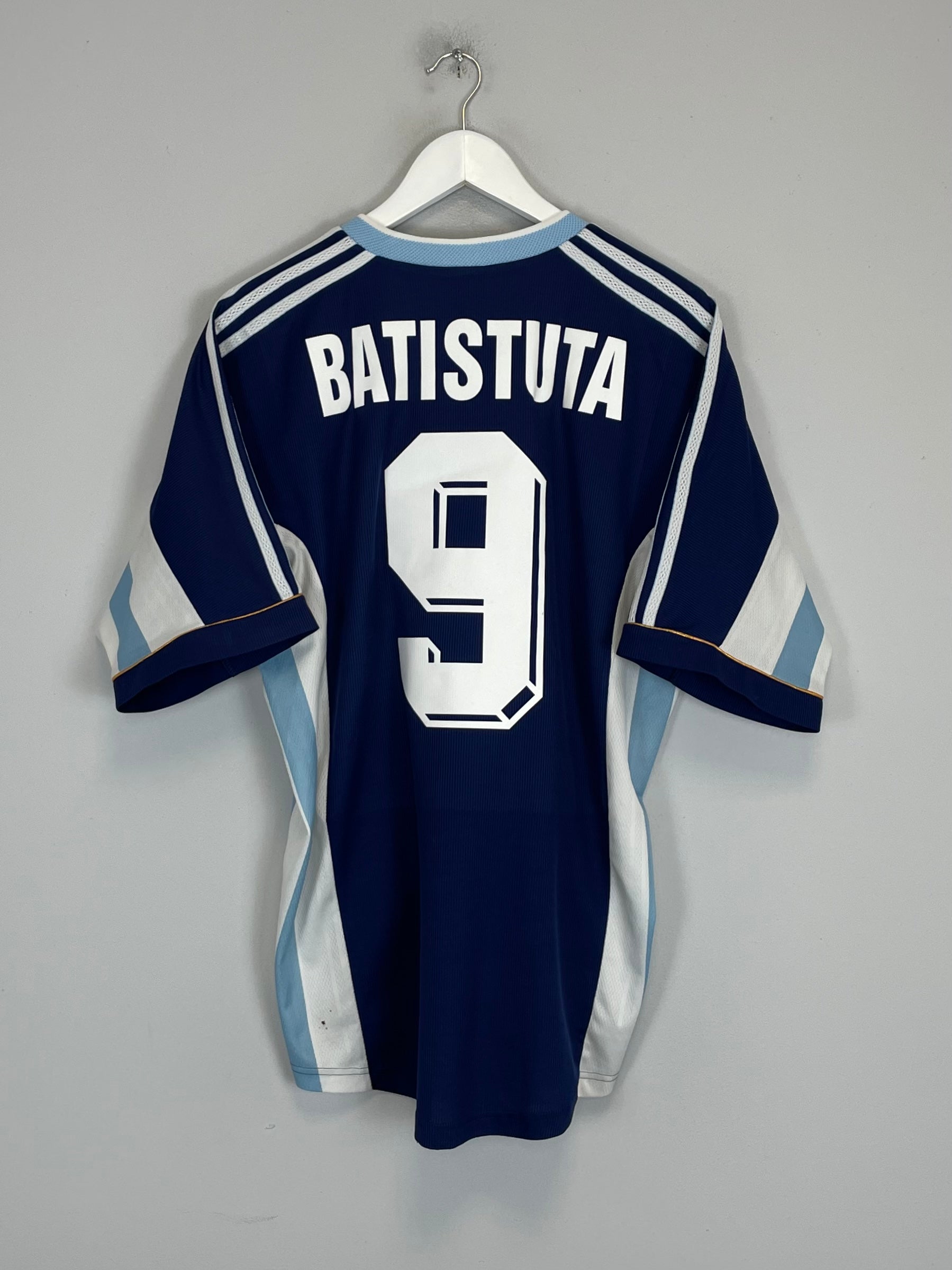 1998/99 ARGENTINA BATISTUTA #9 AWAY SHIRT (M) ADIDAS