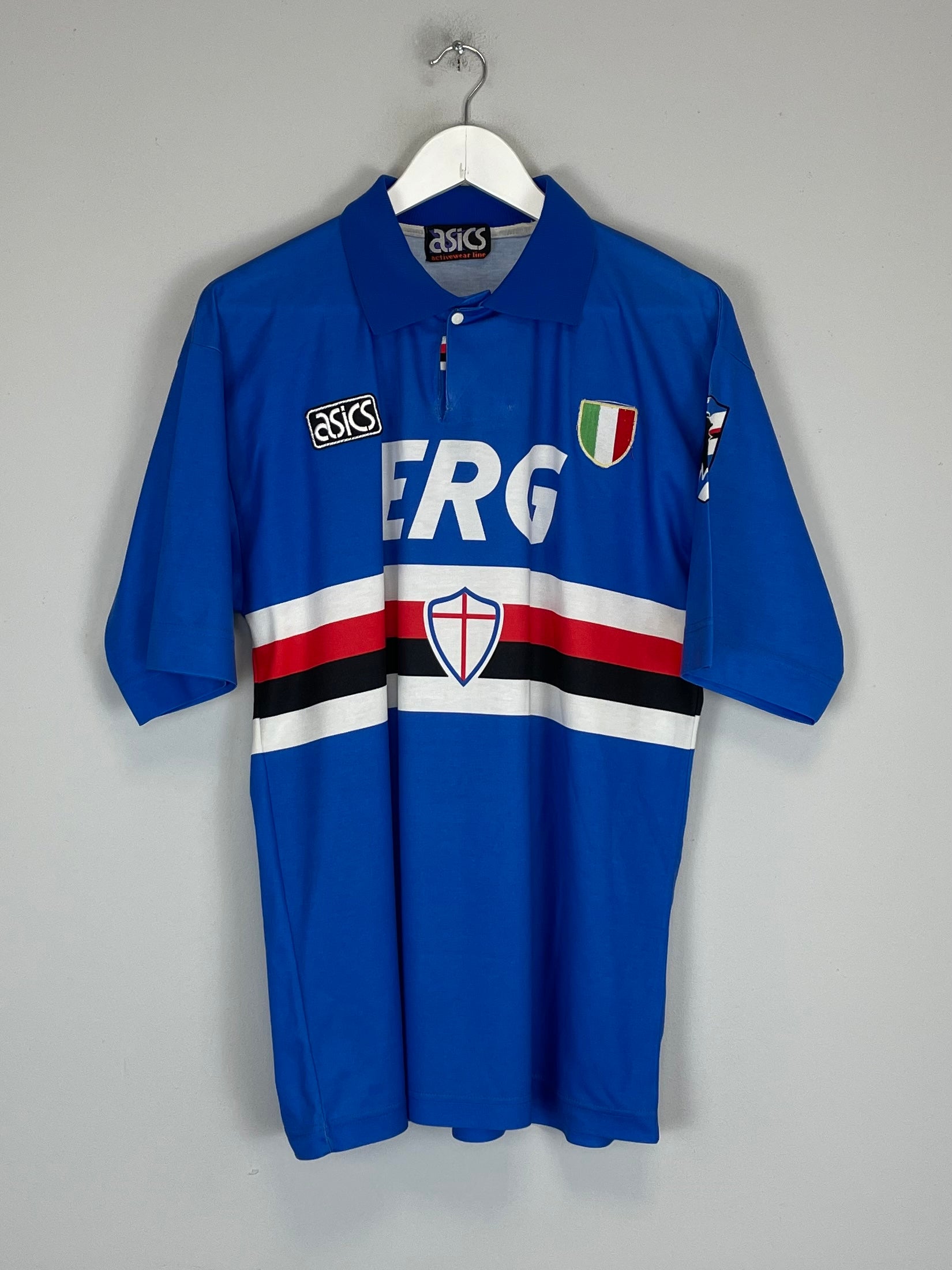 1991/92 SAMPDORIA HOME SHIRT (L) ASICS