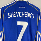 2009/10 DYNAMO KYIV SHEVCHENKO #7 *PLAYER ISSUE* L/S HOME SHIRT (M) ADIDAS