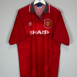 1994/96 MANCHESTER UNITED CANTONA #7 HOME SHIRT (XL) UMBRO